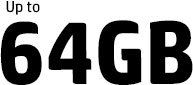 Up to 64GB SSD